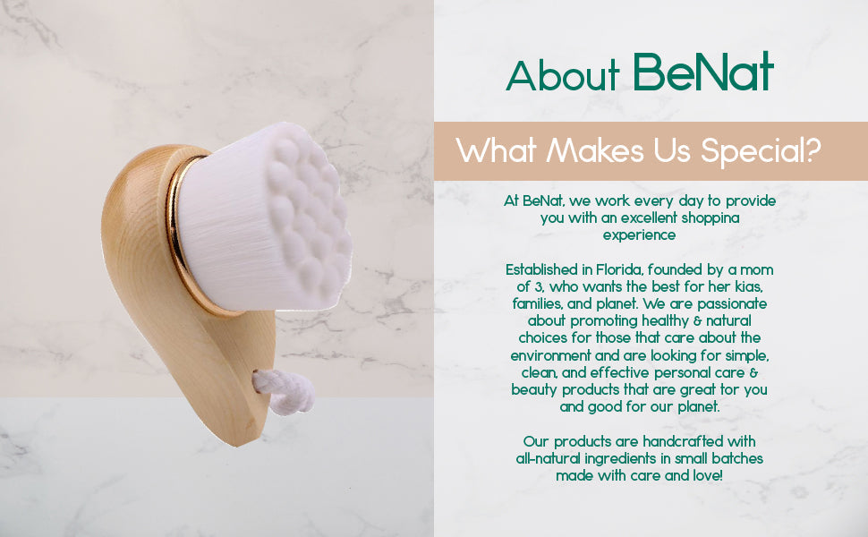 Facial Brush with Bamboo Handle - Glowbox