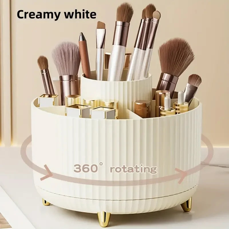 360° Rotating Makeup Tool Storage Box Desktop Organizer Cosmetic Brushes Holder Lipstick Eyebrow Pencil Holder Jewelry Container - Glowbox