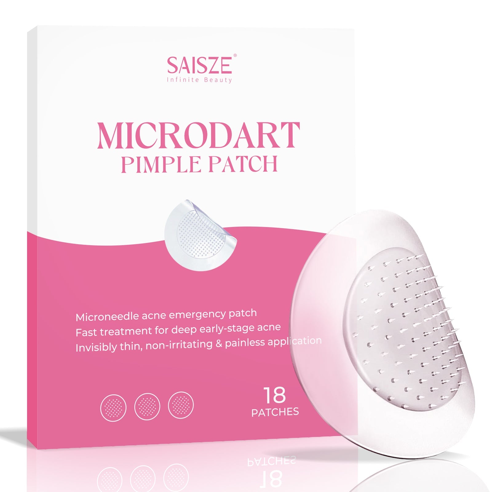 Microdart Pimple Patch – Patch Anti-Acné Invisible à Microneedles (18 pcs) - Glowbox