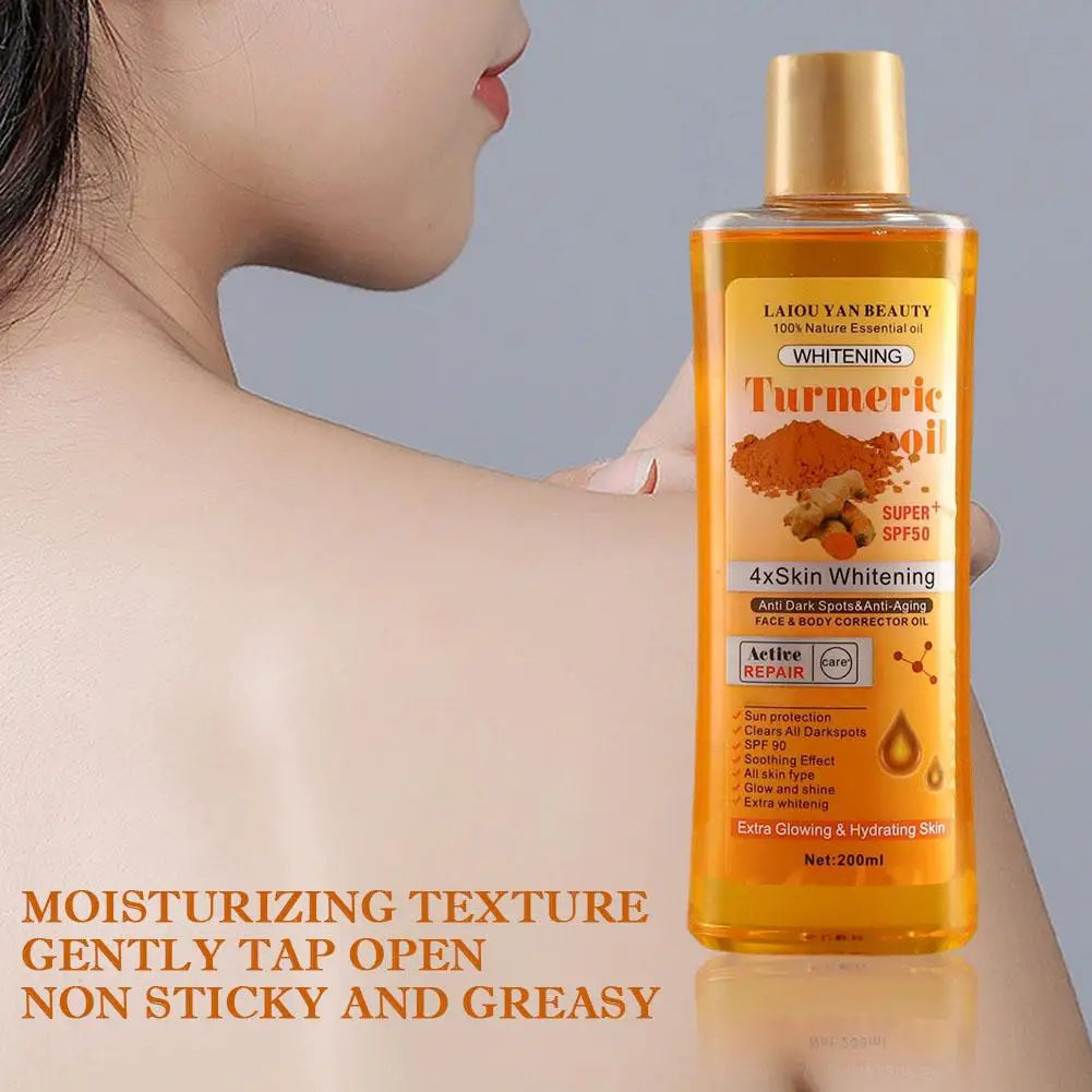 200ml Turmeric Oil Essential Oil Ginger Deep Hydration Moisturizer Nourishing Smoothing Face Serum Oil Moisturizer Skin Care - Glowbox