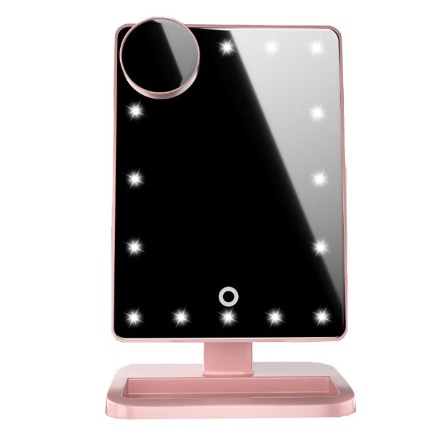 Touch Screen Makeup Mirror With 20 LED Light Bluetooth Music Speaker 10X Magnifying Mirrors Lights - Glowbox