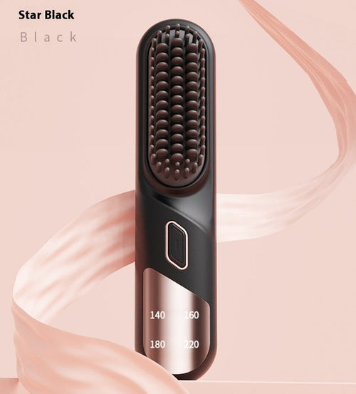Brosse Lissante Chauffante Sans Fil – Cordless Hair Straightening Comb Rechargeable - Glowbox