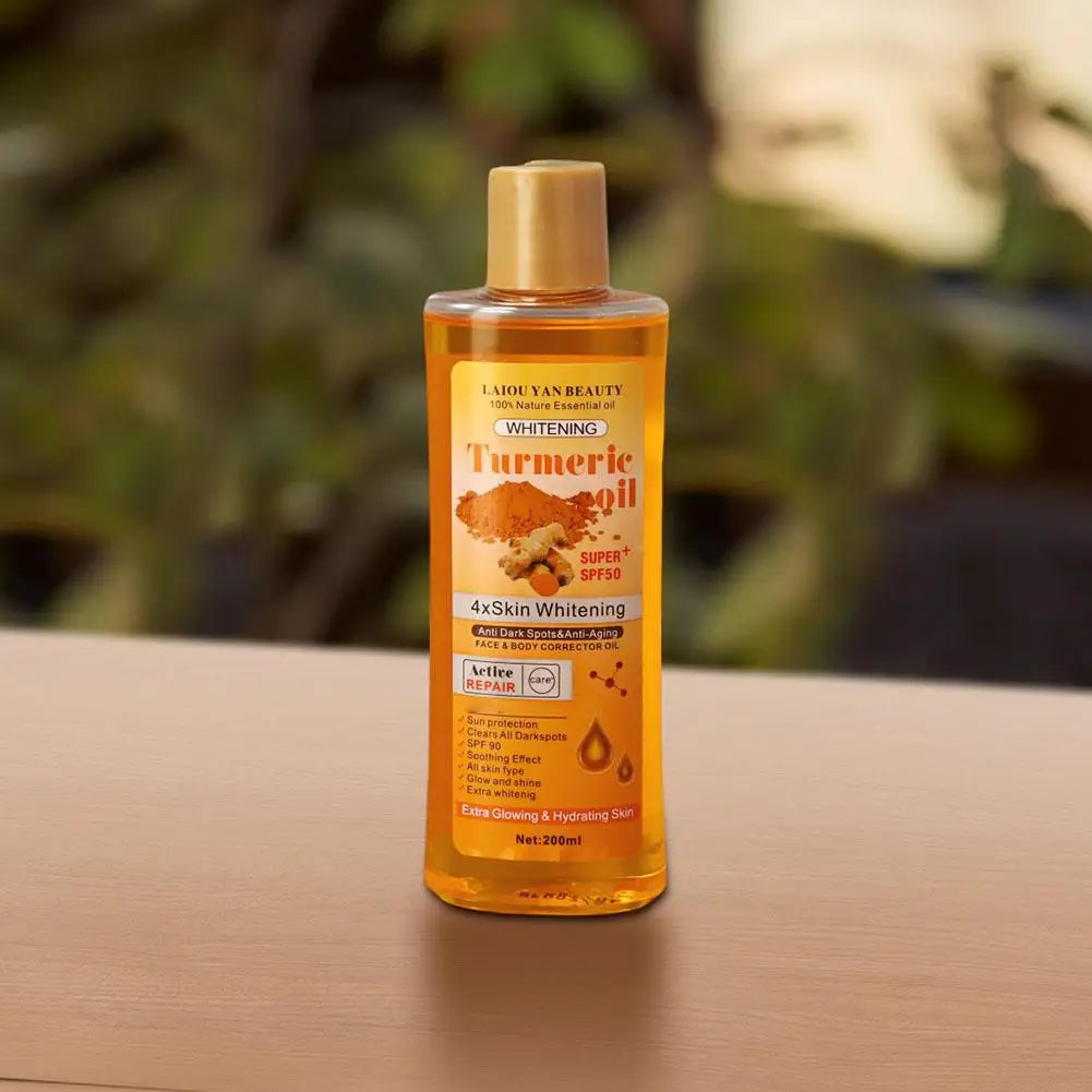 200ml Turmeric Oil Essential Oil Ginger Deep Hydration Moisturizer Nourishing Smoothing Face Serum Oil Moisturizer Skin Care - Glowbox