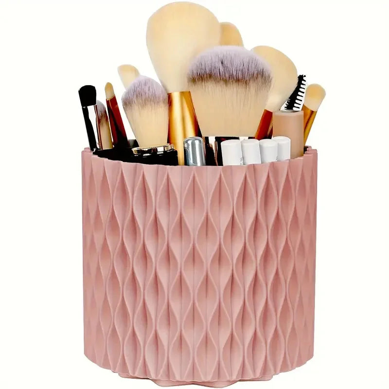 360° Rotating Makeup Tool Storage Box Desktop Organizer Cosmetic Brushes Holder Lipstick Eyebrow Pencil Holder Jewelry Container - Glowbox
