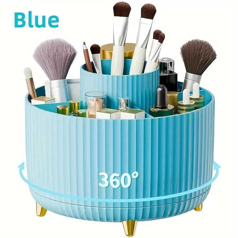 360° Rotating Makeup Tool Storage Box Desktop Organizer Cosmetic Brushes Holder Lipstick Eyebrow Pencil Holder Jewelry Container - Glowbox
