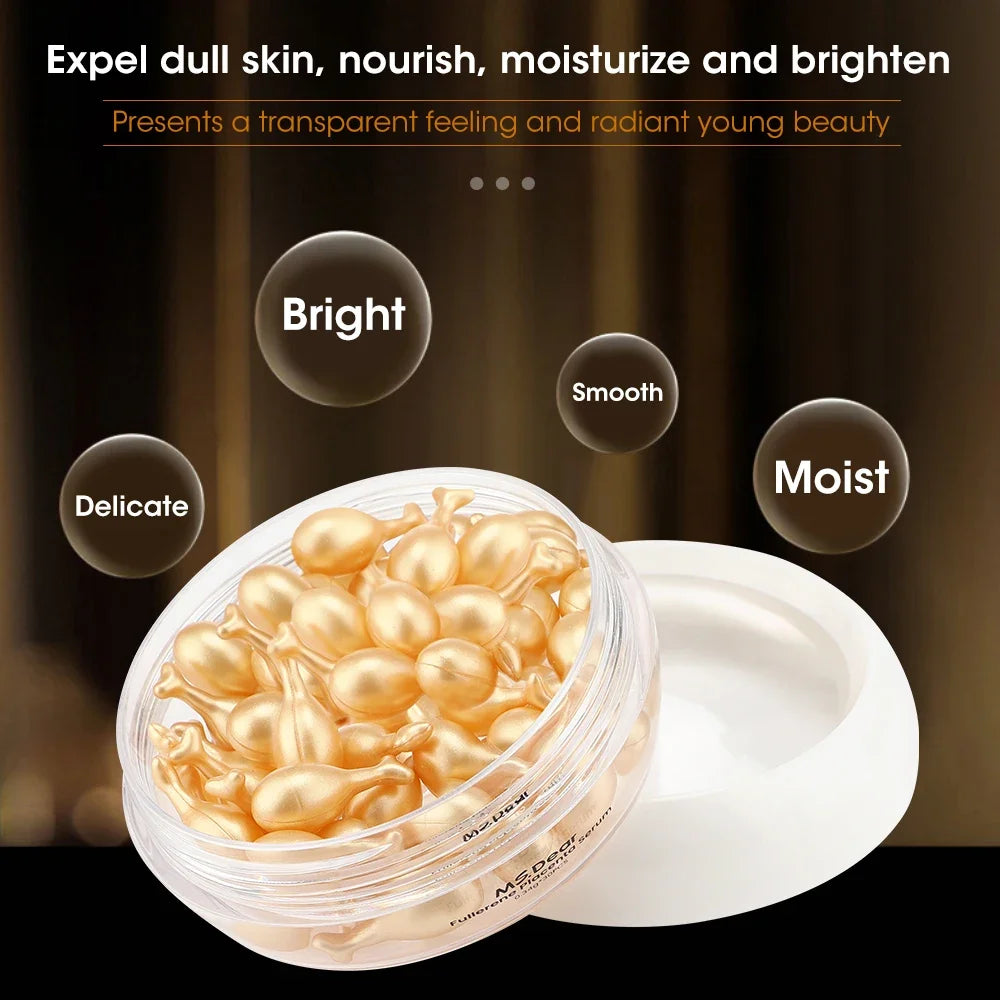 30Pcs Hyaluronic Acid Capsules Serum Hydrating Repair Moisturizing Essence Liquid Facial Deeply Nourishes Firming Skin Care - Glowbox