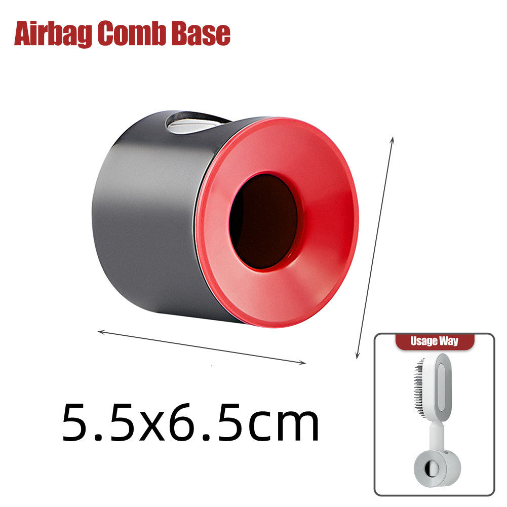 Self Cleaning Hair Brush For Women One-key Cleaning Hair Loss Airbag Massage Scalp Comb Anti-Static Hairbrush - Glowbox