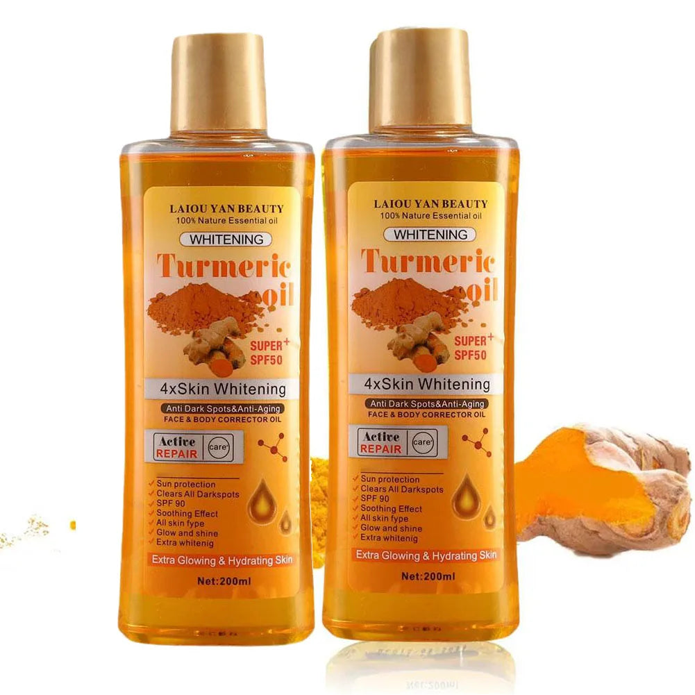 200ml Turmeric Oil Essential Oil Ginger Deep Hydration Moisturizer Nourishing Smoothing Face Serum Oil Moisturizer Skin Care - Glowbox