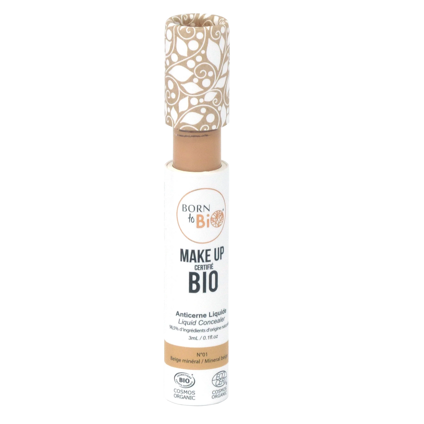 Anticernes Liquide Bio – Born to Bio (Beige Sable N°02) - Glowbox