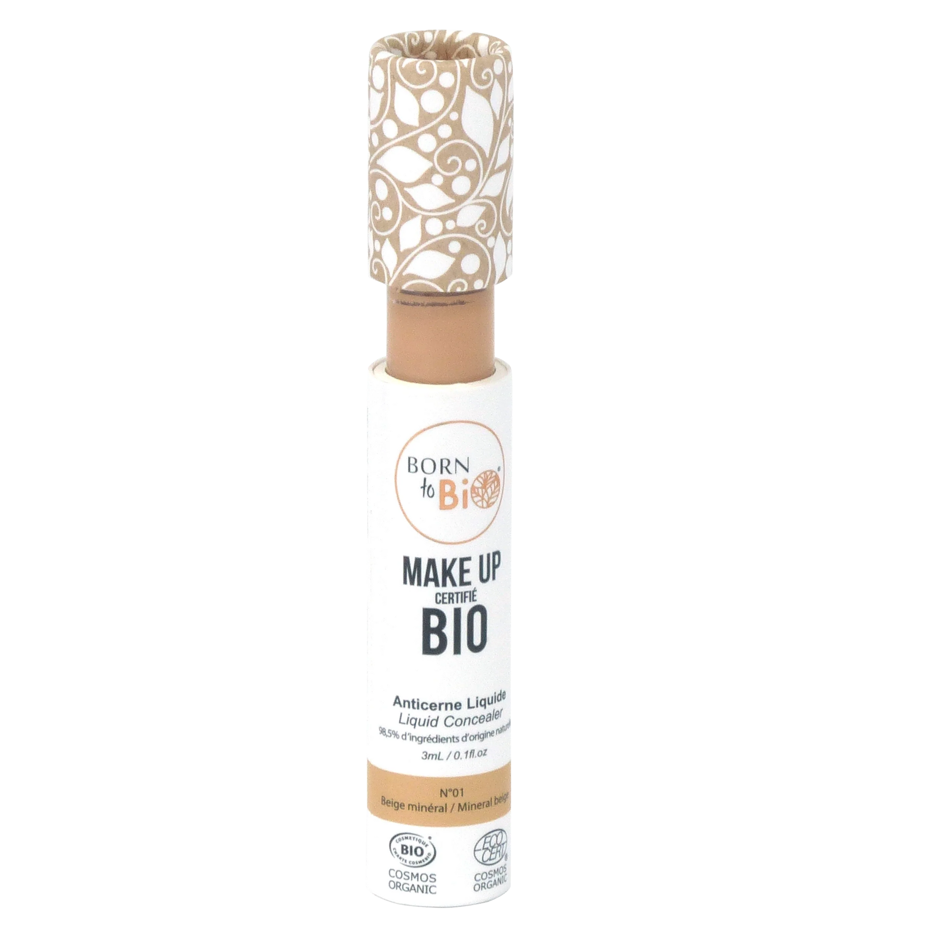Anticernes Liquide Bio – Born to Bio (Beige Sable N°02) - Glowbox