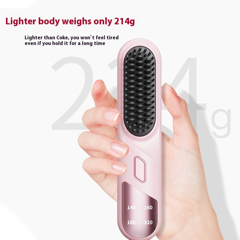 Brosse Lissante Chauffante Sans Fil – Cordless Hair Straightening Comb Rechargeable - Glowbox