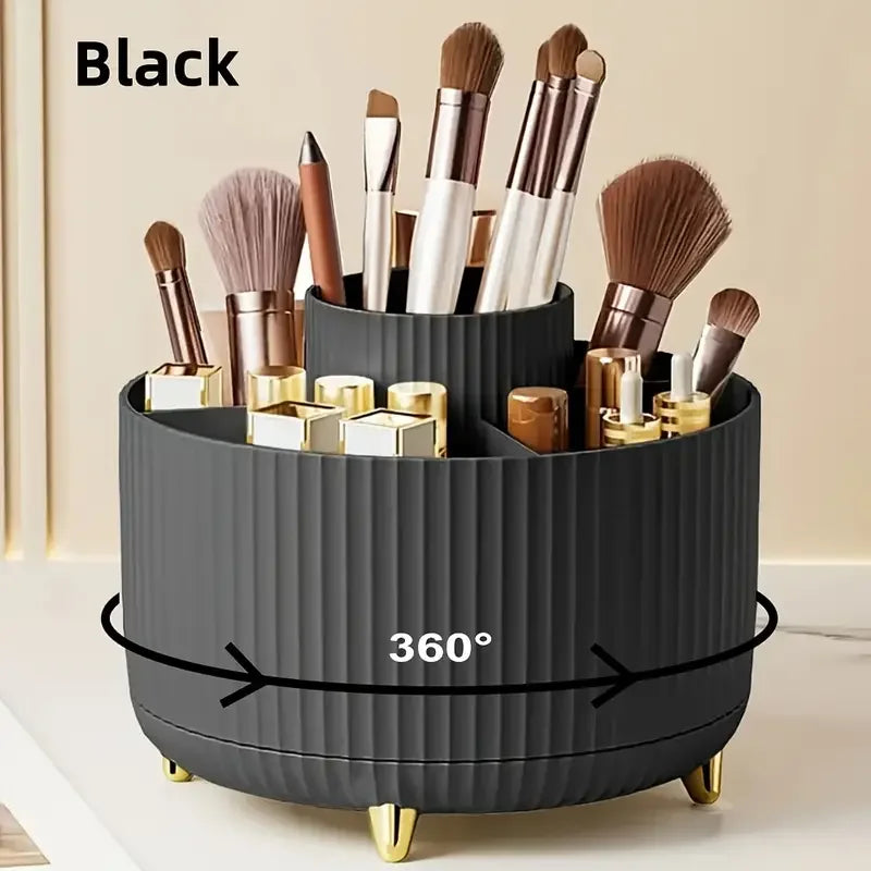 360° Rotating Makeup Tool Storage Box Desktop Organizer Cosmetic Brushes Holder Lipstick Eyebrow Pencil Holder Jewelry Container - Glowbox