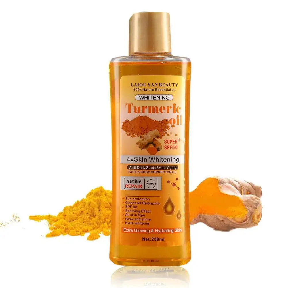 200ml Turmeric Oil Essential Oil Ginger Deep Hydration Moisturizer Nourishing Smoothing Face Serum Oil Moisturizer Skin Care - Glowbox