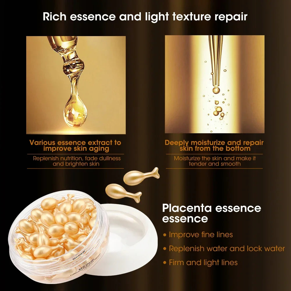 30Pcs Hyaluronic Acid Capsules Serum Hydrating Repair Moisturizing Essence Liquid Facial Deeply Nourishes Firming Skin Care - Glowbox