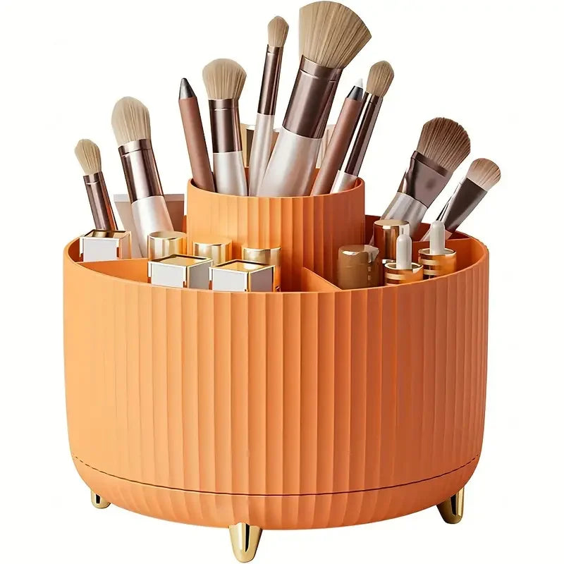360° Rotating Makeup Tool Storage Box Desktop Organizer Cosmetic Brushes Holder Lipstick Eyebrow Pencil Holder Jewelry Container - Glowbox