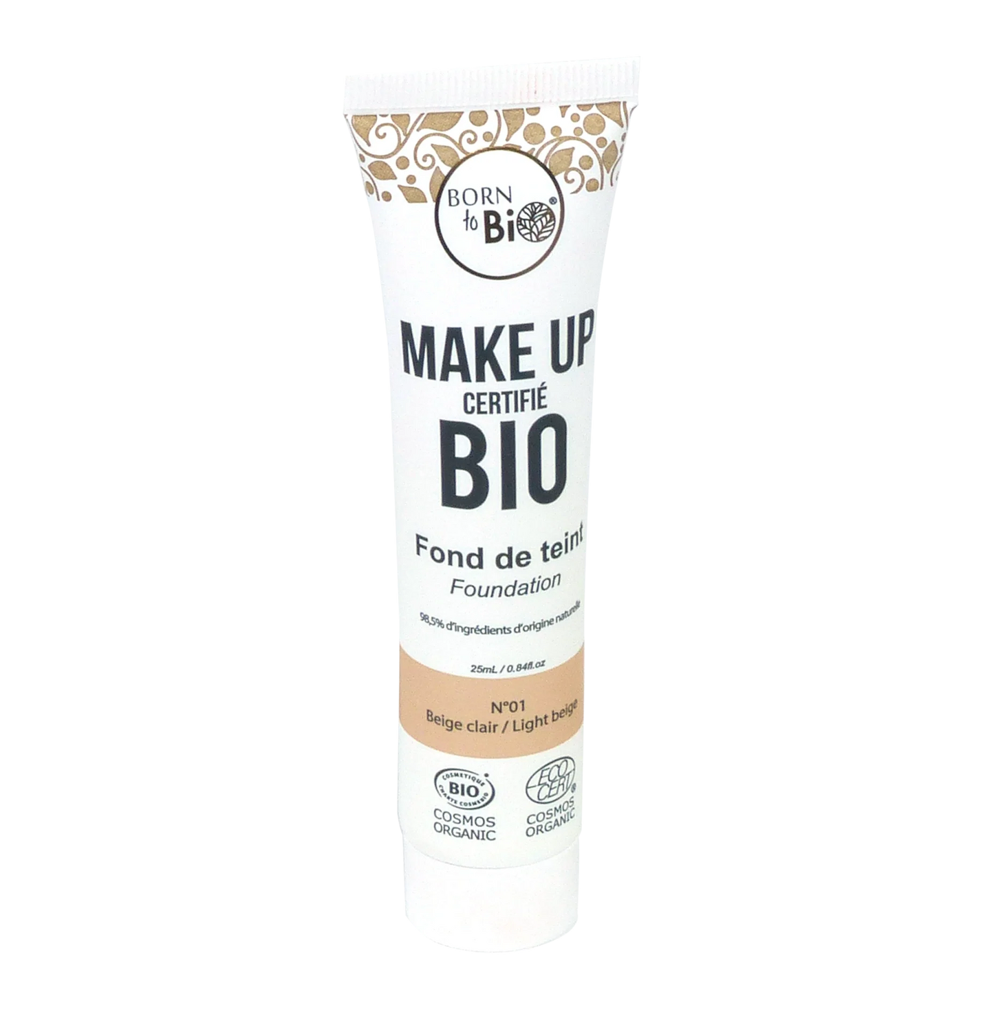 Fond de Teint Bio – Born to Bio N°04 Beige Doré (Certifié COSMOS ORGANIC) - Glowbox