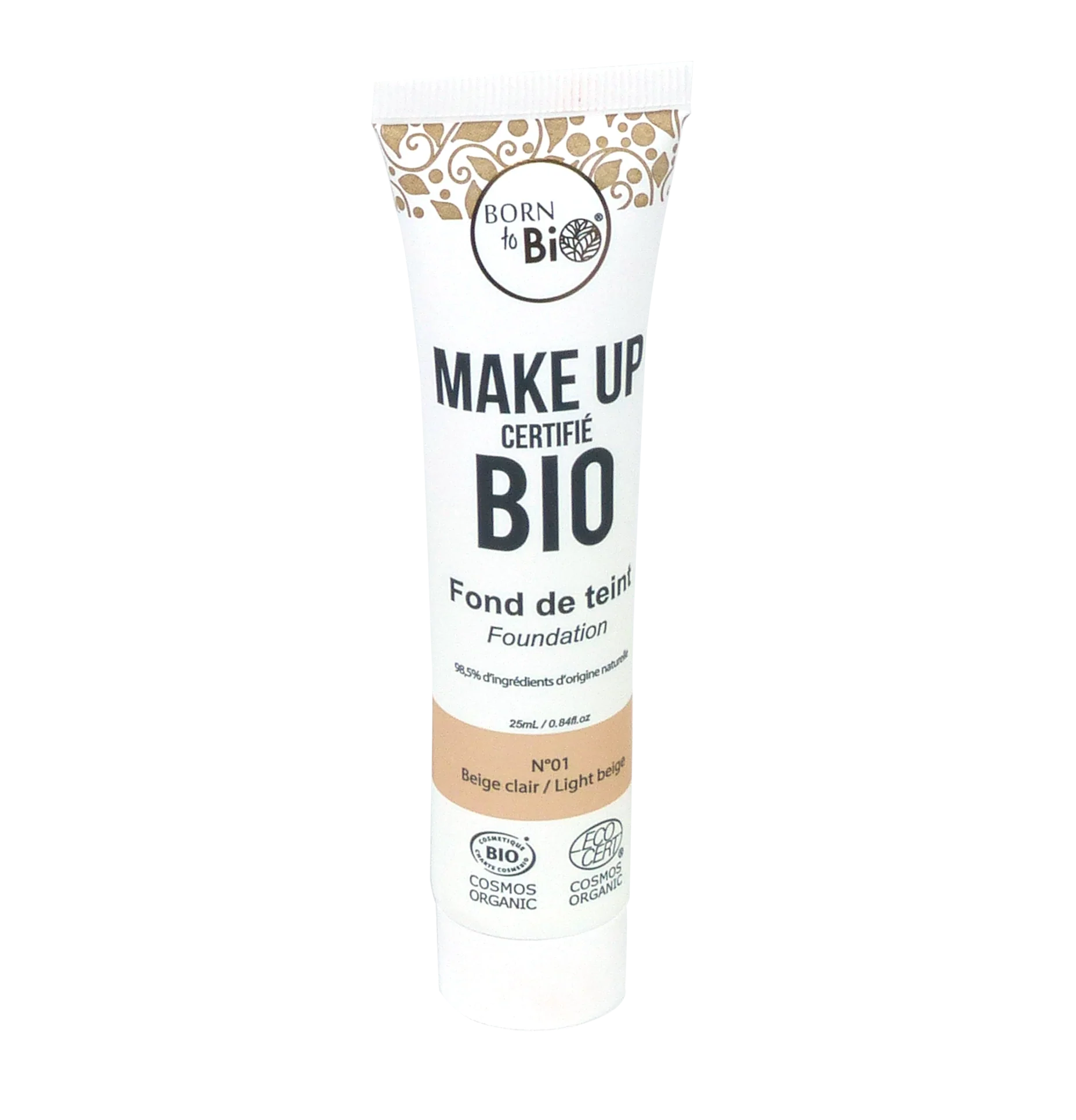 Fond de Teint Bio – Born to Bio N°04 Beige Doré (Certifié COSMOS ORGANIC) - Glowbox