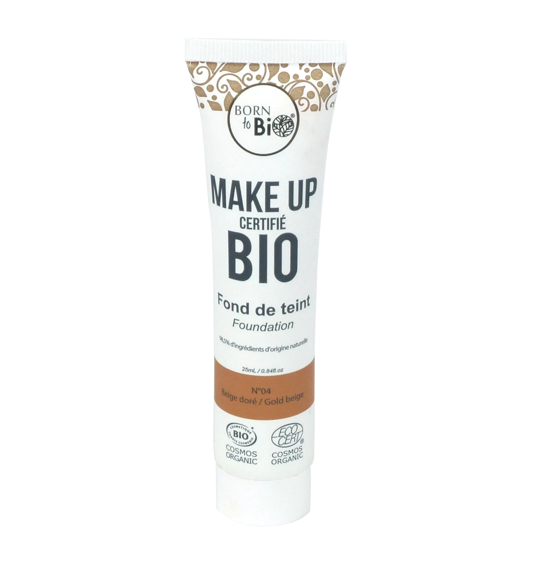 Fond de Teint Bio – Born to Bio N°04 Beige Doré (Certifié COSMOS ORGANIC) - Glowbox