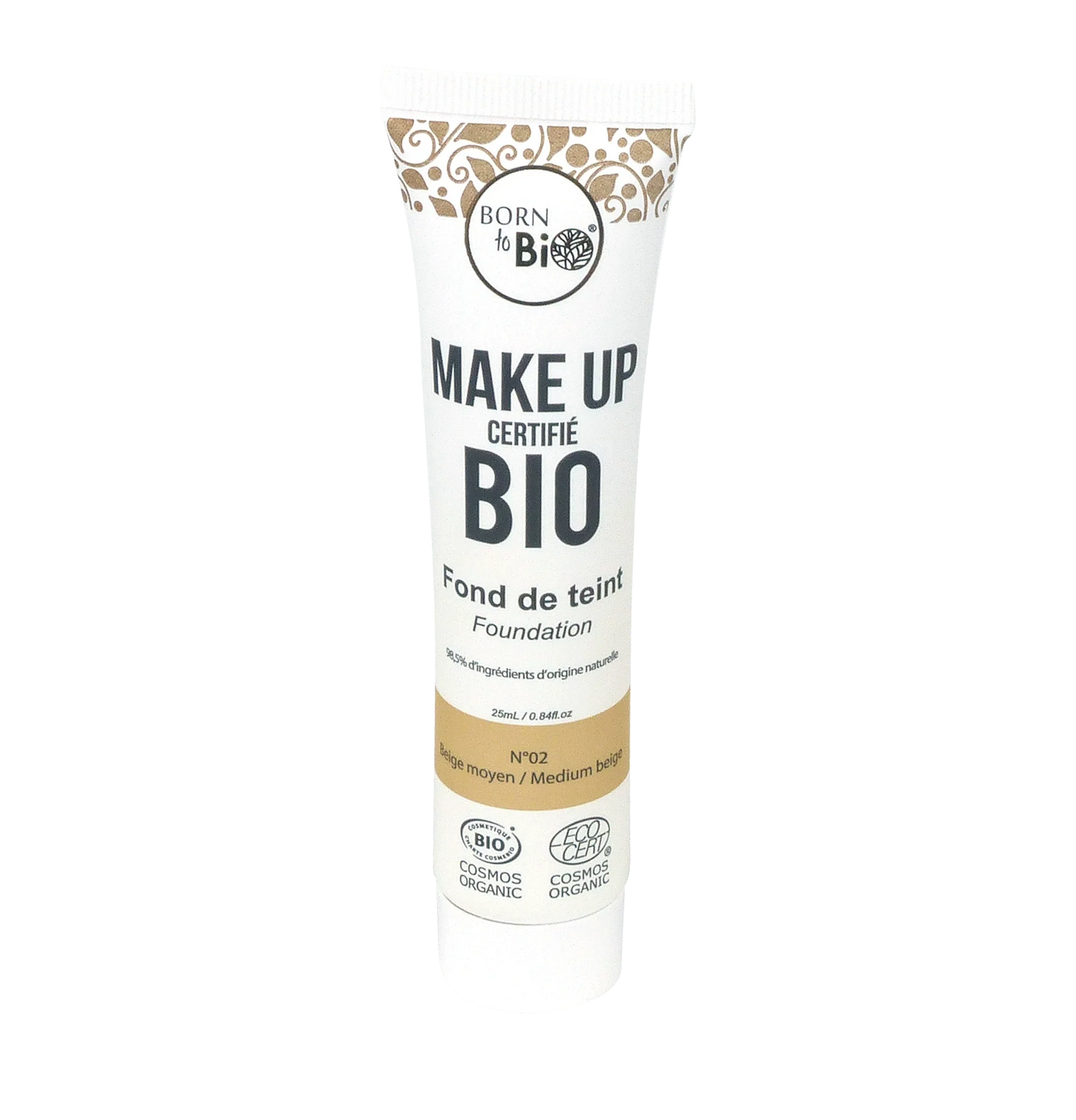 Fond de Teint Bio – Born to Bio N°04 Beige Doré (Certifié COSMOS ORGANIC) - Glowbox