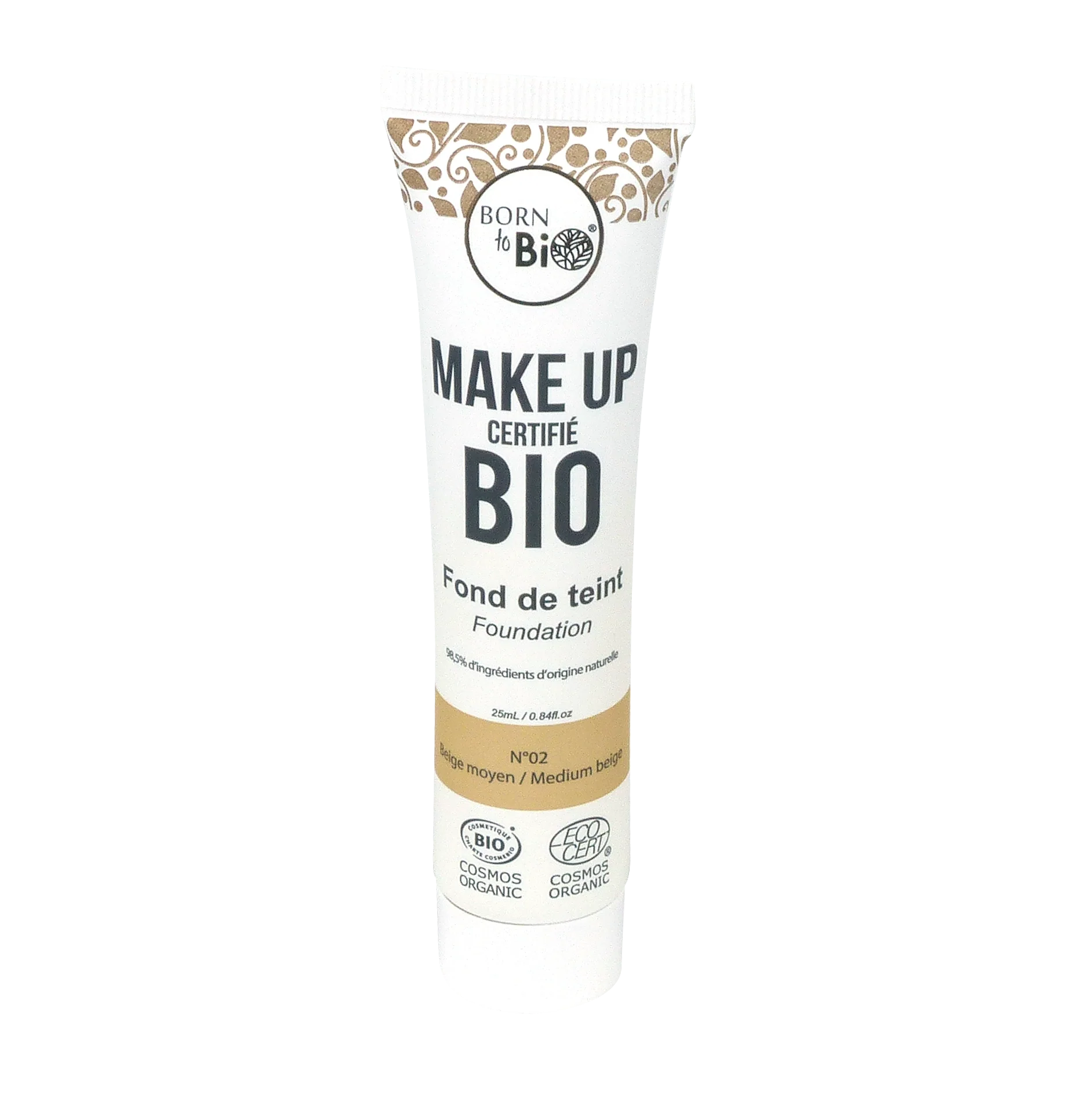 Fond de Teint Bio – Born to Bio N°04 Beige Doré (Certifié COSMOS ORGANIC) - Glowbox