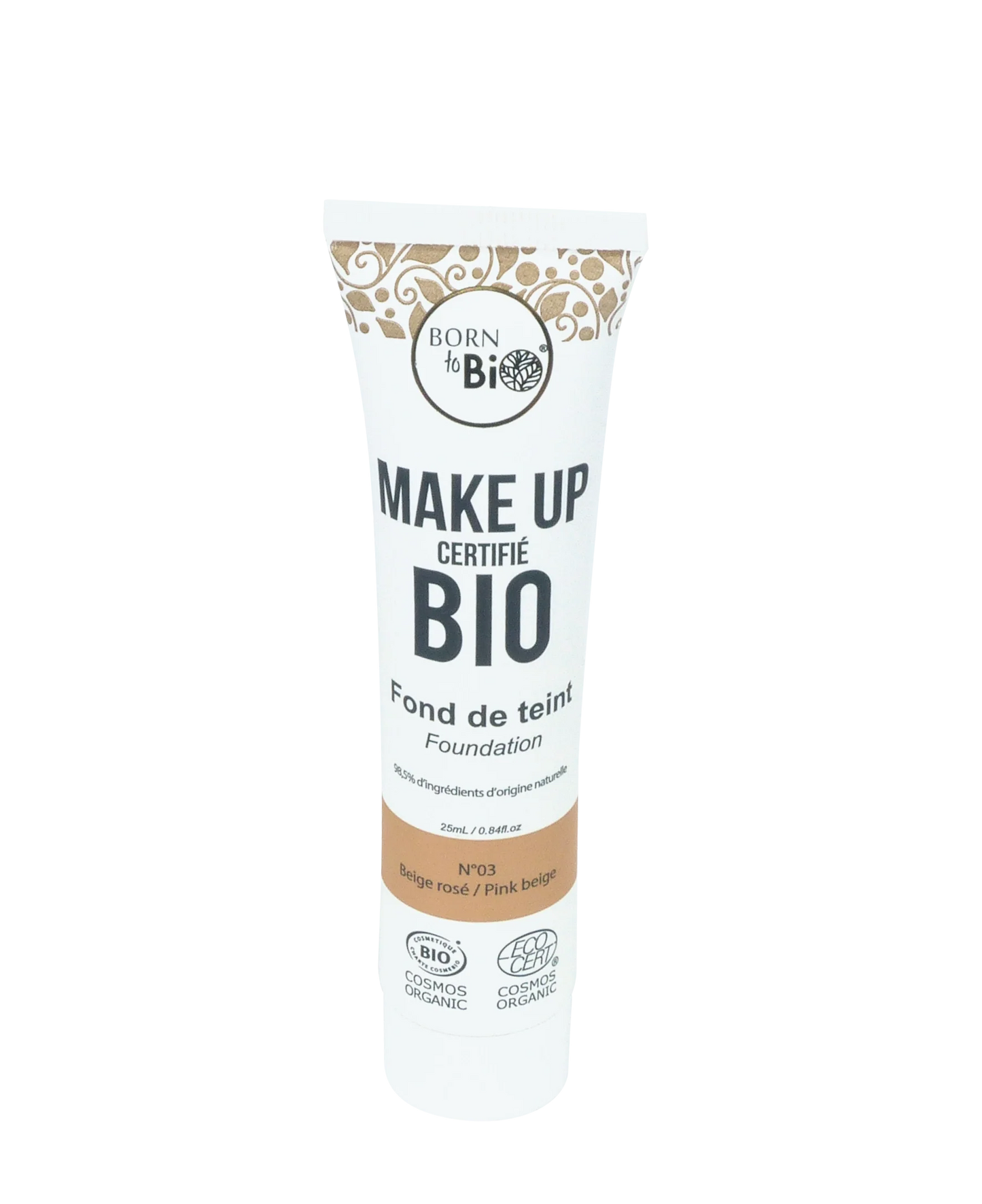 Fond de Teint Bio – Born to Bio N°04 Beige Doré (Certifié COSMOS ORGANIC) - Glowbox
