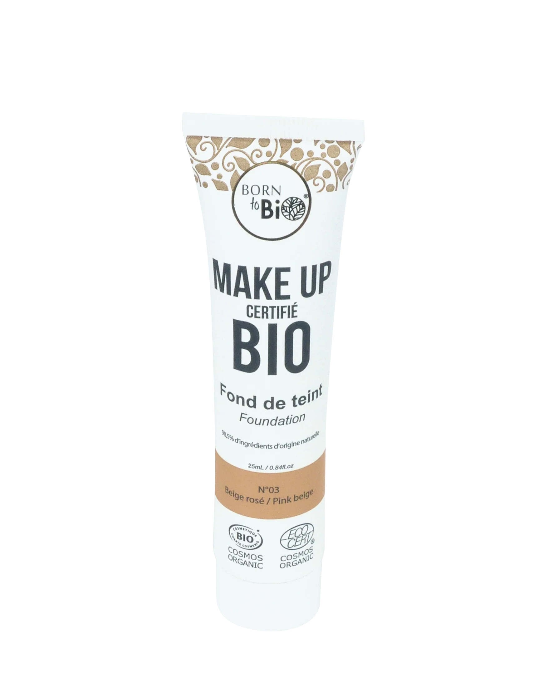Fond de Teint Bio – Born to Bio N°04 Beige Doré (Certifié COSMOS ORGANIC) - Glowbox